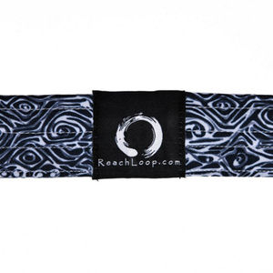 12" Reach Loop Yoga / Stretching Strap /  Band - Black Maze